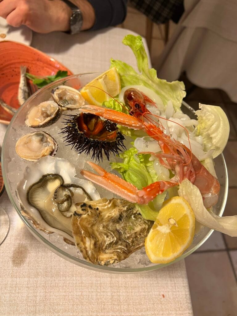 Raw seafood, Restaurant Antiche Mura, Polignano a Mare